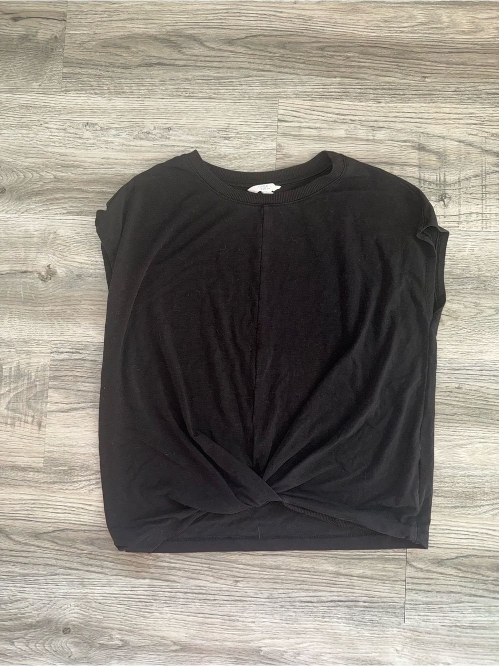 Black Sleeveless Crewneck Tee - Picture 2 of 5
